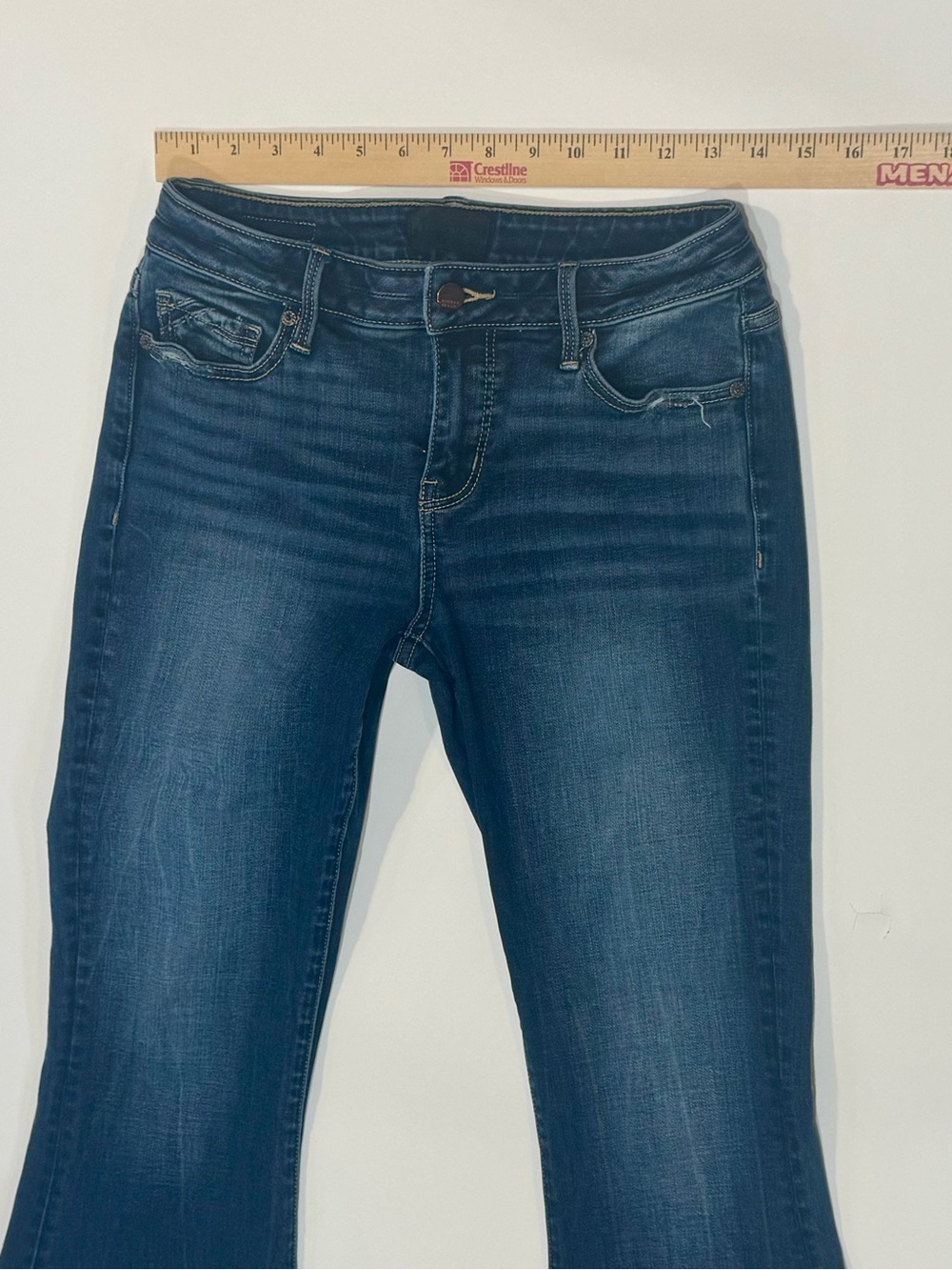 Buckle Black Super Flare Jeans Women’s 27x32 Dark Wash Raw Hem Bell Bottom Y2K - Picture 6 of 11